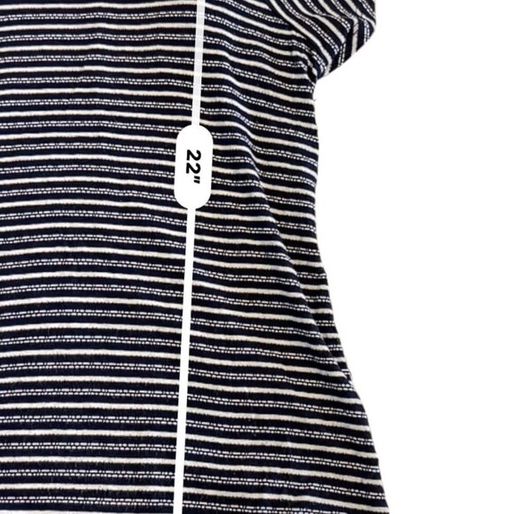 Anthropologie Brand Dolan Striped Flutter Sleeve Navy Striped Top Size XL - Picture 5 of 8